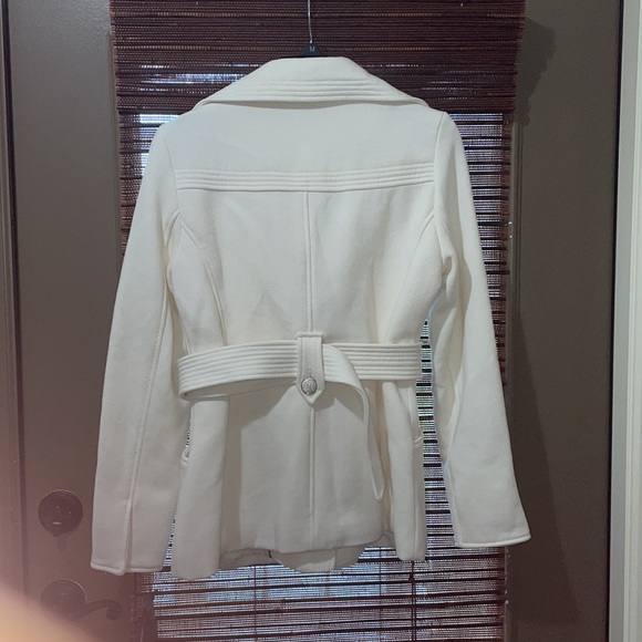 Kenneth Cole Reaction Womens Cream Pea Coat Size Small NWT - Picture 7 of 10